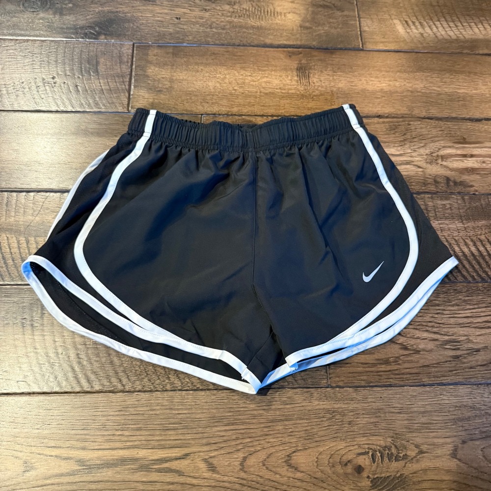 Nike NWT Dri Fit Womens Running Shorts Black White Trim Small S